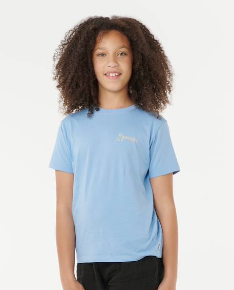 T-shirt à manches courtes summer fille Bleu moyen 3 - vertbaudet enfant 