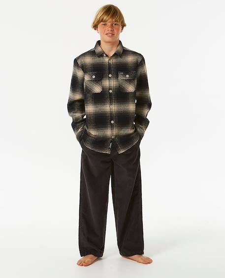 Pantalon enfant surf cord Noir délavé+Vert surplus 4 - vertbaudet enfant 