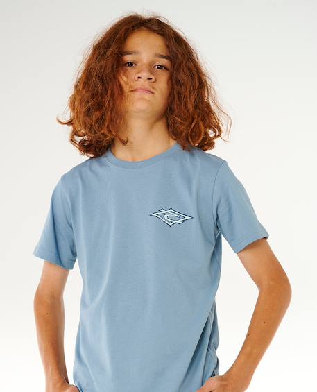 T-shirt hazey days garçon Blanc+Denim délavé 12 - vertbaudet enfant 
