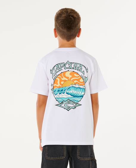 T-shirt hazey days garçon Blanc+Denim délavé 4 - vertbaudet enfant 