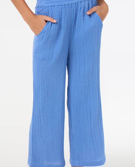 Pantalon fille premium surf beach Bleu+Rose vif 5 - vertbaudet enfant 