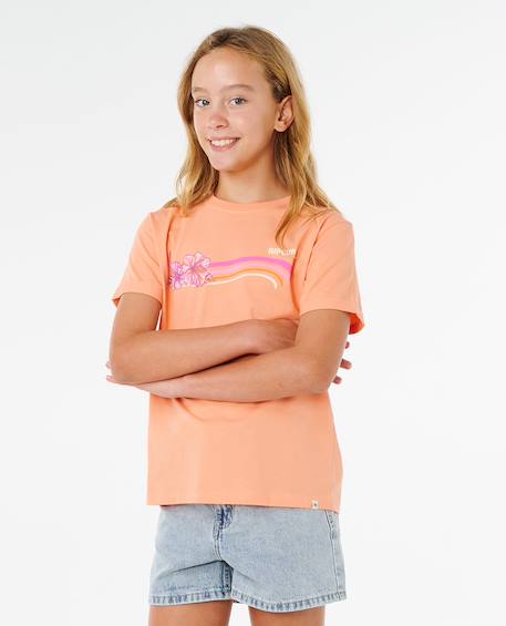 T-shirt molokai crew fille Saumon 2 - vertbaudet enfant 