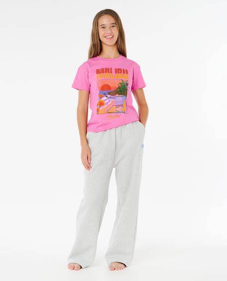 Pantalon surf puff wide leg fille Gris clair chiné 4 - vertbaudet enfant 