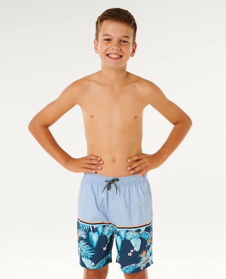 Short de bain streamline stripe volley - enfants Denim délavé 6 - vertbaudet enfant 