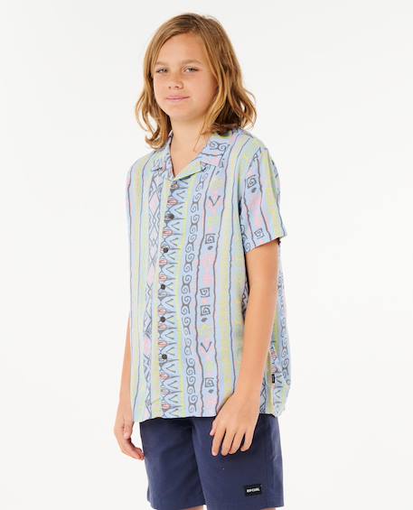 Chemise à manches courtes raw energy 3 enfant Bleu glacé 2 - vertbaudet enfant 