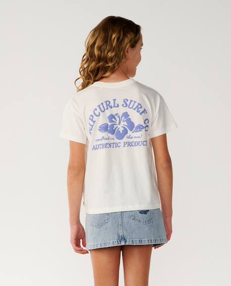 T-shirt décontracté surf puff fille Bright lilac+Os/bleu 9 - vertbaudet enfant 