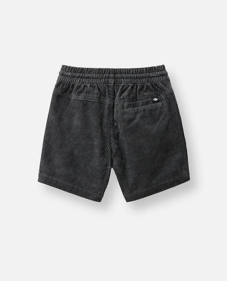 Short de bain volley surf cord enfant Kaki foncé+Noir délavé 6 - vertbaudet enfant 