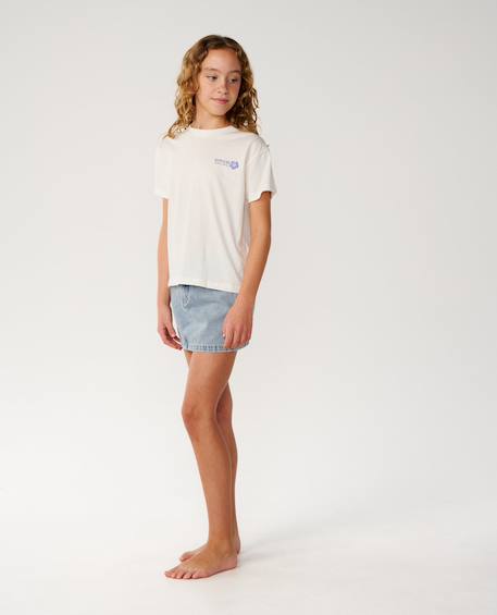T-shirt décontracté surf puff fille Bright lilac+Os/bleu 10 - vertbaudet enfant 
