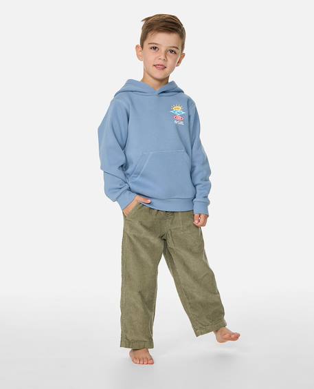 Sweat à capuche enfant icons of shred Denim délavé 3 - vertbaudet enfant 