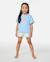 T-shirt surf magic art fille Bleu ciel+Washed black 3 - vertbaudet enfant 