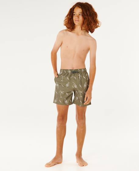 Short de bain boardshort volley eternal shred mesh enfant Noir délavé+Vert surplus 10 - vertbaudet enfant 