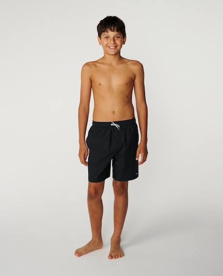 Short de bain boardshort volley daily   enfant Aqua+Jaune flamboyant+Noir 16 - vertbaudet enfant 