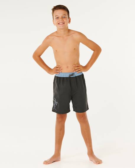 Short de bain boardshort volley eternal shred block enfant Noir délavé 4 - vertbaudet enfant 