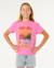 T-shirt hayley o relaxed fille Blanc optique+Super rose 7 - vertbaudet enfant 