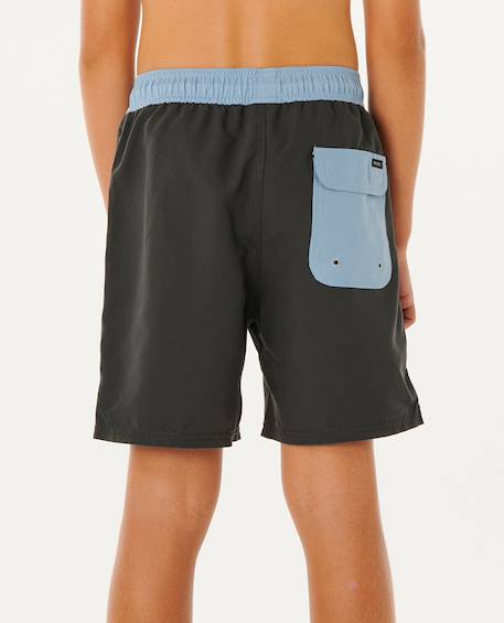 Short de bain boardshort volley eternal shred block enfant Noir délavé 3 - vertbaudet enfant 