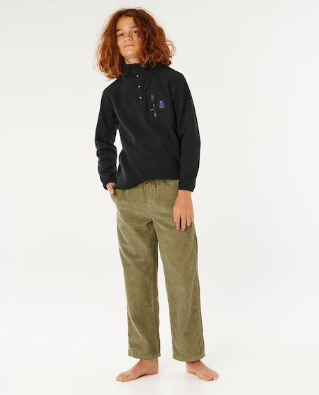 Pantalon enfant surf cord Noir délavé+Vert surplus 9 - vertbaudet enfant 