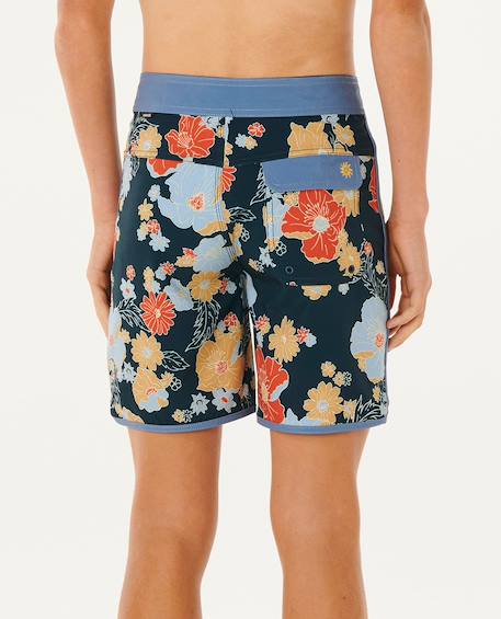 Short de bain boardshort pacific floral mirage enfant Bleu marine foncé 3 - vertbaudet enfant 
