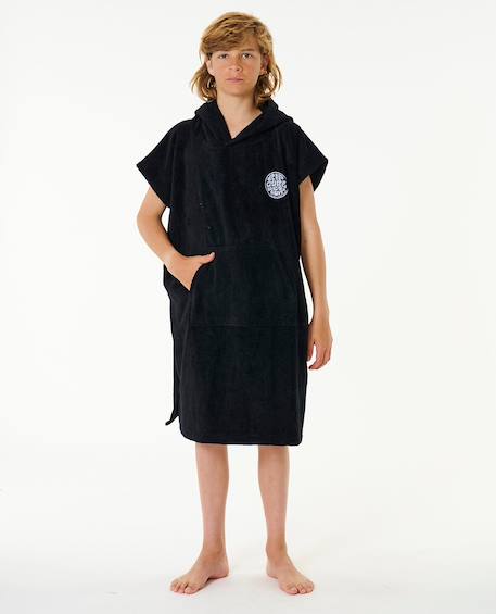 Poncho serviette à capuche enfant logo Noir 4 - vertbaudet enfant 