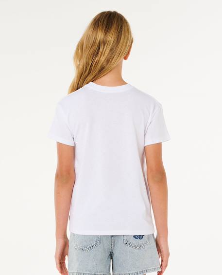 T-shirt hayley o relaxed fille Blanc optique+Super rose 3 - vertbaudet enfant 
