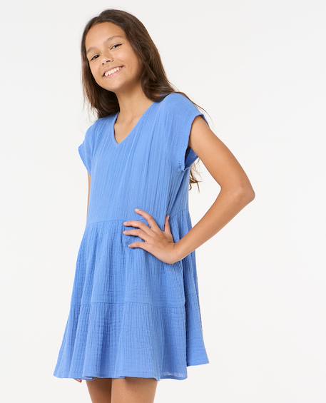 Robe fille premium surf Bleu+Rose vif 2 - vertbaudet enfant 