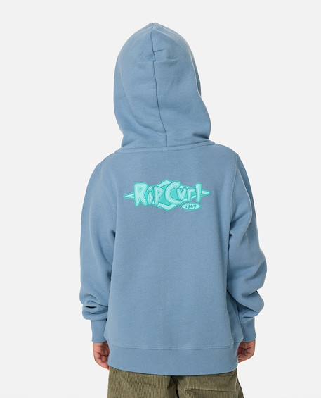 Sweat zippé ride the wave garçon Denim délavé 2 - vertbaudet enfant 