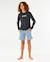 Short epic knit garçon Denim délavé+Noir délavé 6 - vertbaudet enfant 
