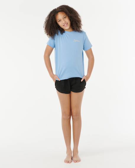 T-shirt à manches courtes summer fille Bleu moyen 6 - vertbaudet enfant 