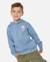 Sweat à capuche enfant icons of shred Denim délavé 1 - vertbaudet enfant 