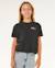 Top layday crop fille Noir délavé+Os 6 - vertbaudet enfant 