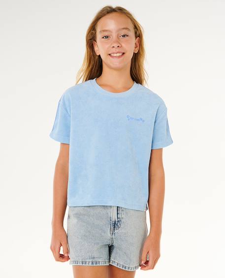 T-shirt sunshine squad terry fille Bleu clair 6 - vertbaudet enfant 