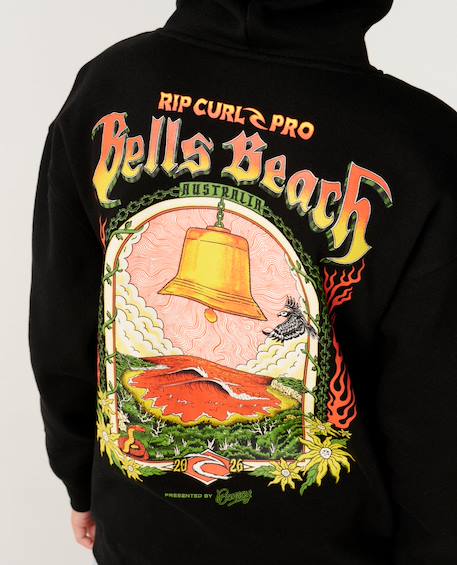Sweat à capuche rip curl pro bells 26 pour enfant Bone+Noir 10 - vertbaudet enfant 