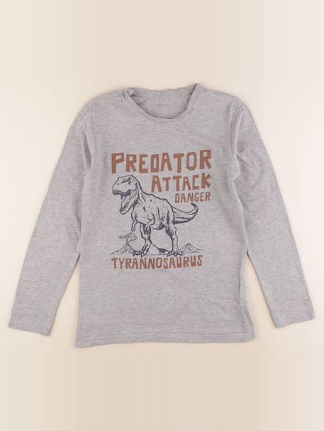 Tee-shirt - 12 ans Gris 1 - vertbaudet enfant 