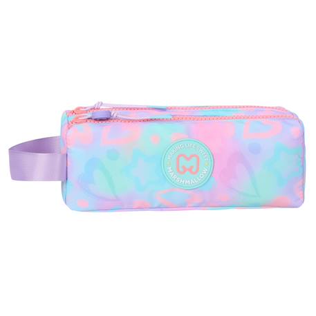 Trousse scolaire 2 compartiments Funny Love Bleu 1 - vertbaudet enfant 