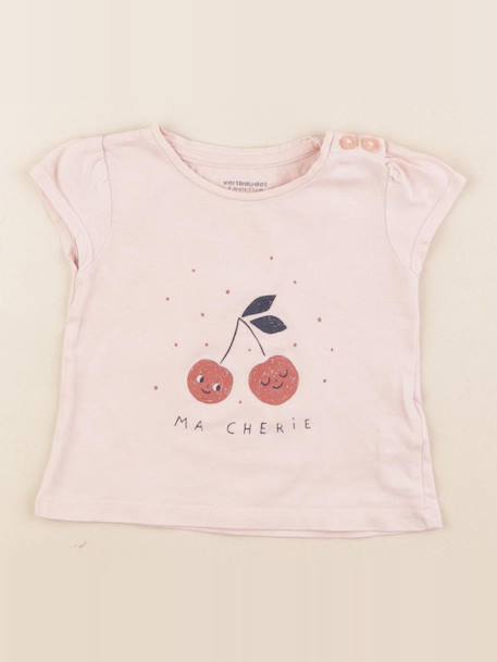 Tee-shirt - 9 mois Rose 1 - vertbaudet enfant 