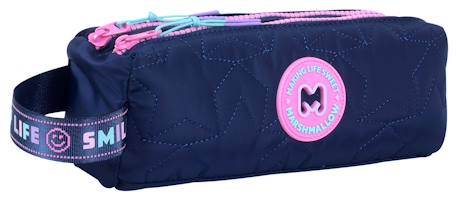 Trousse scolaire 2 compartiments Pixelly Bleu 1 - vertbaudet enfant 