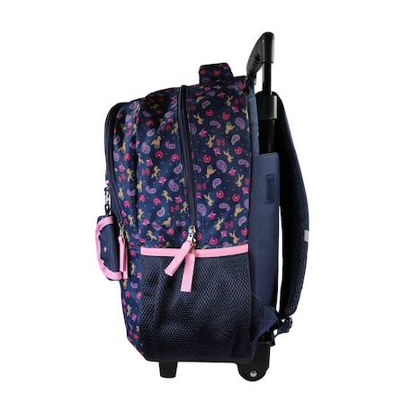 Sac à dos à roulettes Cow Girl Bleu 4 - vertbaudet enfant 