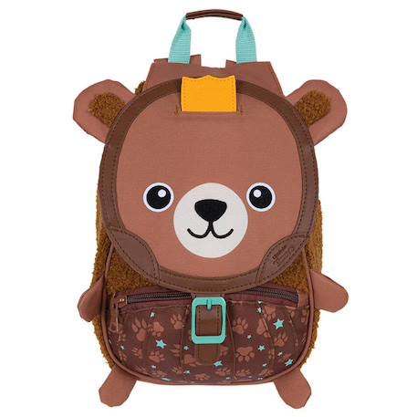 Sac à dos mini ourson 27 cm l’ecole des Blanc / marron 1 - vertbaudet enfant 