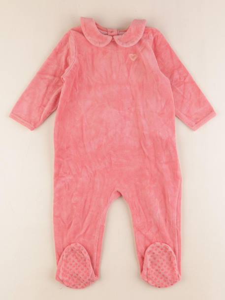 Pyjama velours - 18 mois Rose 1 - vertbaudet enfant 