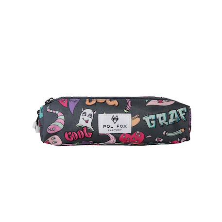 Fille-Accessoires-Fourniture scolaire-Trousse scolaire 2 compartiments Street Art