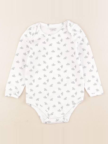 Body - 24 mois Blanc, bleu 1 - vertbaudet enfant 