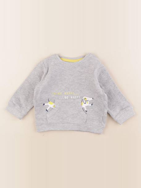 Sweat - 12 mois Gris 1 - vertbaudet enfant 