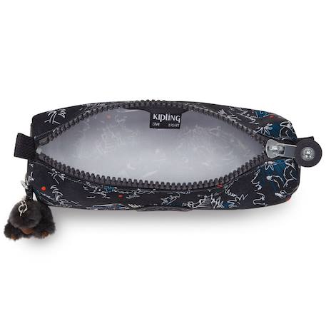 Trousse nylon lisse avec porte-clé singe Noir / bleu 3 - vertbaudet enfant 