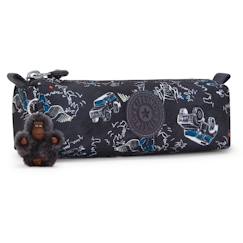 Jouet-Matériel scolaire-Trousse nylon lisse avec porte-clé singe