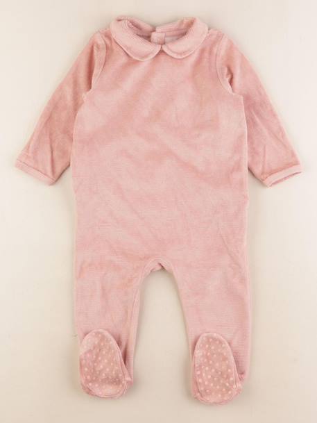Pyjama velours - 18 mois Rose 1 - vertbaudet enfant 