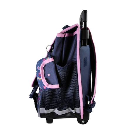 Cartable à roulettes 38 cm Cow Girl Bleu 4 - vertbaudet enfant 