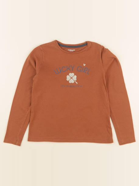 Tee-shirt - 8 ans Marron 1 - vertbaudet enfant 