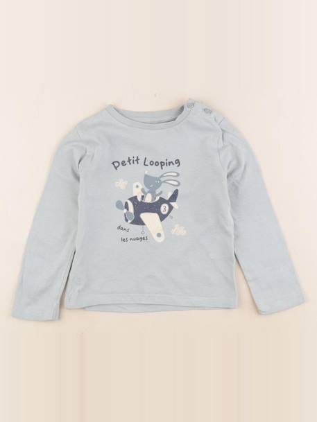 Tee-shirt - 24 mois Bleu 1 - vertbaudet enfant 