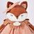 Doudou plat renard 29 cm Rose 6 - vertbaudet enfant 