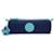 Trousse nylon lisse avec porte-clé singe Bleu marine/turquoise 2 - vertbaudet enfant 