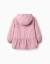 Coupe-vent avec capuche et ourlet à volants Rose clair 2 - vertbaudet enfant 